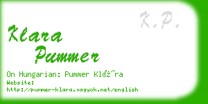 klara pummer business card